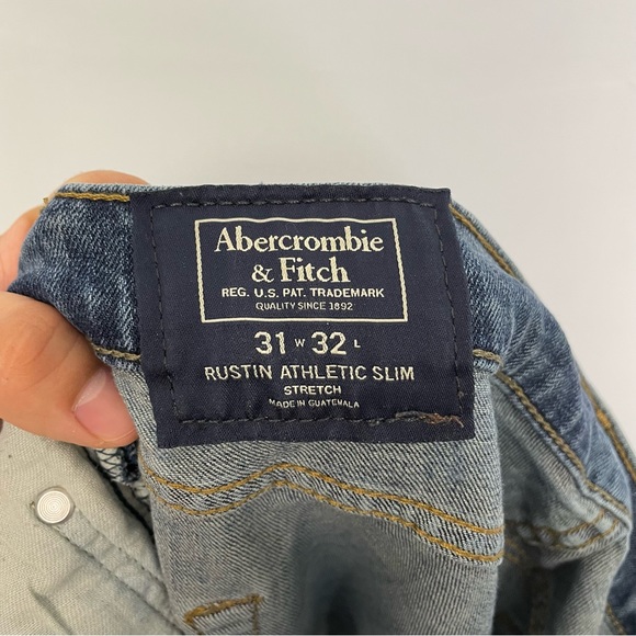 Abercrombie & Fitch Men's 31W 32L Rustin Athletic Slim Stretch Jeans - Picture 5 of 5
